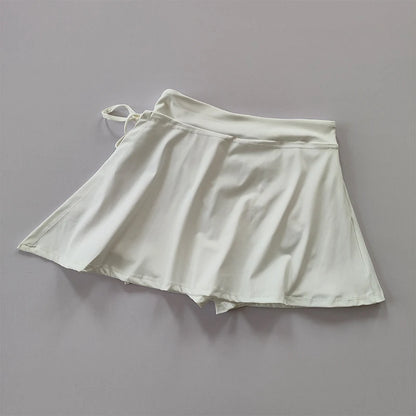 Sports Yoga Skirt Badminton Tennis Skirt Pants Half-body Quick Drying Pocket Skirt Side Split Strap Skirt Pants For Outwear