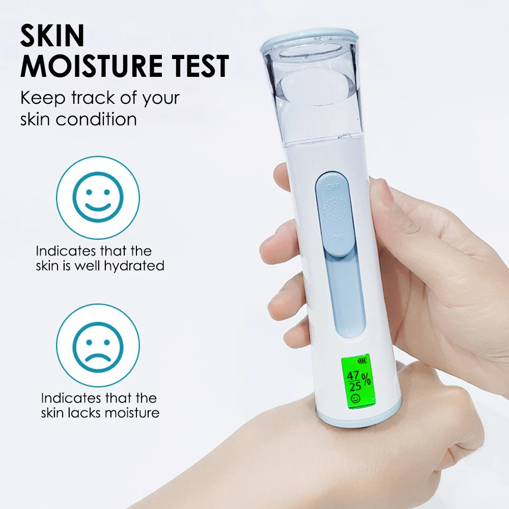 Double Spray-head Nano Facial Steamer Skin Test Mist Spray Cleaning Pores Water SPA Hydrating Face Sprayer Skin Care USB Charge