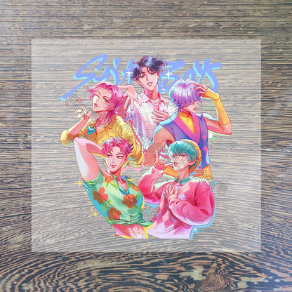 K Pop Demon Hunters Cartoon Iron on Patches for Clothing Kawaii DIY Heat Transfer Stickers Adult Children Clothes Custom Sticker