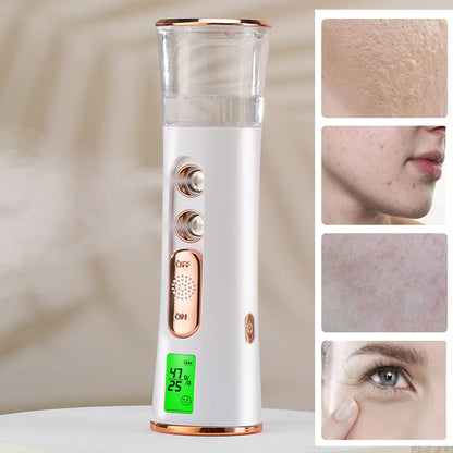 Double Spray-head Nano Facial Steamer Skin Test Mist Spray Cleaning Pores Water SPA Hydrating Face Sprayer Skin Care USB Charge