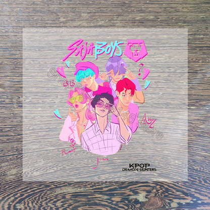 K Pop Demon Hunters Cartoon Iron on Patches for Clothing Kawaii DIY Heat Transfer Stickers Adult Children Clothes Custom Sticker