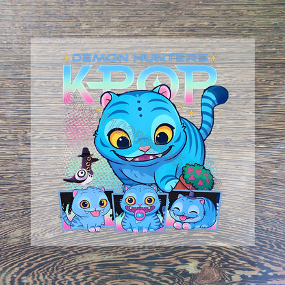 K Pop Demon Hunters Cartoon Iron on Patches for Clothing Kawaii DIY Heat Transfer Stickers Adult Children Clothes Custom Sticker