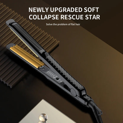 Hair Curler Iron Electric Corrugated Plate Hair Curling Iron Curls Volume Styling Tools